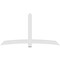 Ekena Millwork Bellingham Architectural Grade PVC Gable Bracket, 96"W x 52"H x 2"D x 6"F, 13/12 Pitch GBP096X52X0206BEL00 - alternate 3